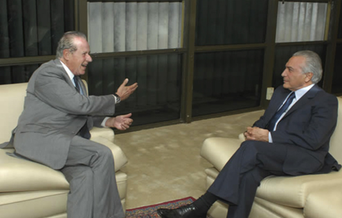 Brazil President Michel Temer and Mario Garnero in 2016