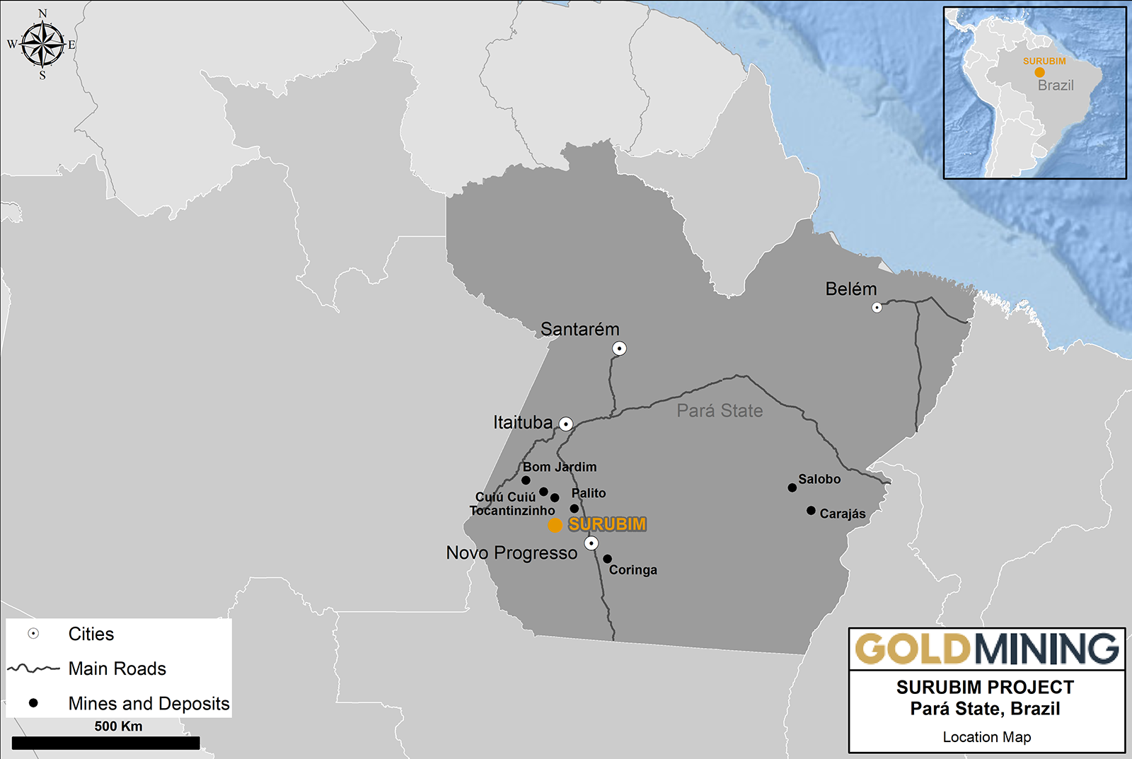 GoldMining - Surubim Gold Project Map